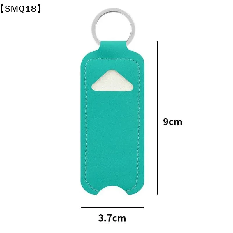 pochette en cuir pu pour baume à lèvres, porte-clés, étui portable pour rouge à lèvres et brillant à lèvres, housse de protection pour flacon de baume à lèvres, porte-clés 【smq】