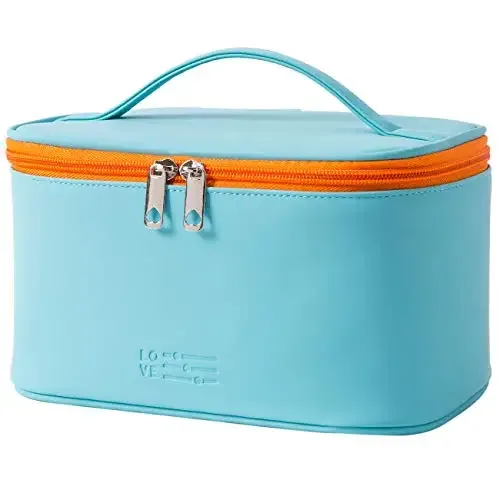 trousse de maquillage personnalisée avec nom brodé, sac cosmétique de voyage portable pour femme, en poudre, cuir pu imperméable, cadeau pour demoiselles d'honneur