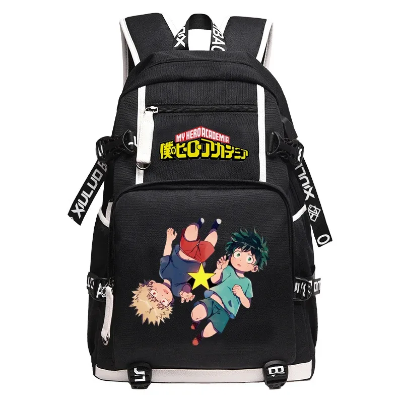 grand sac à dos anime oxford pour adolescentes, sac de voyage étanche, sac à dos bakugou katsuki pour hommes