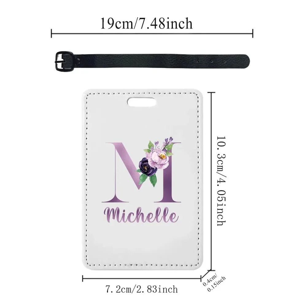 étiquette de bagage personnalisée en pu avec nom, porte-identifiant pour avion, porte-adresse pour valise, carte nominative, étiquette d'embarquement portable