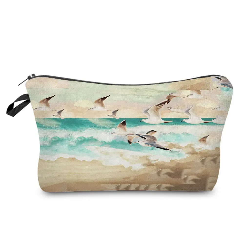 sac de maquillage imprimé grue, sac design japonais ukiyoe pour femmes, sacs à cosmétiques de paysage, étuis à crayons, sac de rangement de haute qualité, offre spéciale