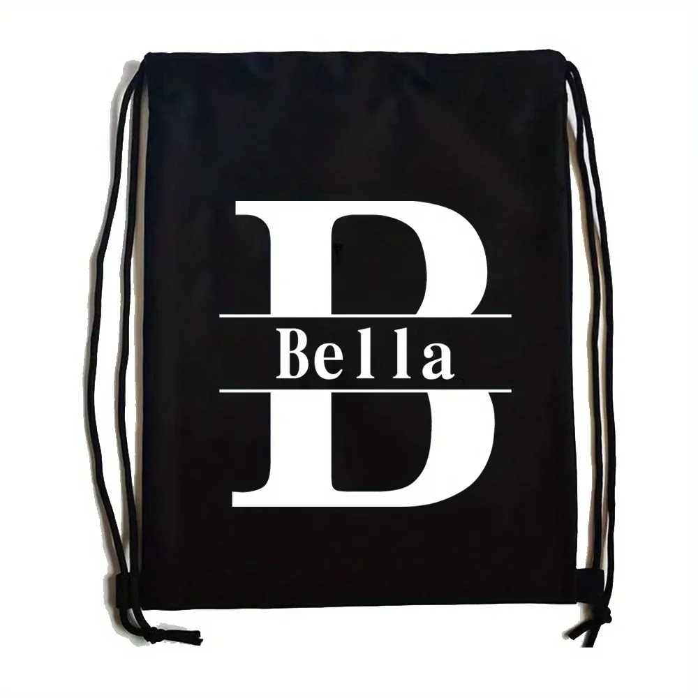 sac à dos à cordon personnalisé avec nom, sac de sport à double épaule, sac personnalisé avec initiales, sac portable pour randonnée et camping en plein air