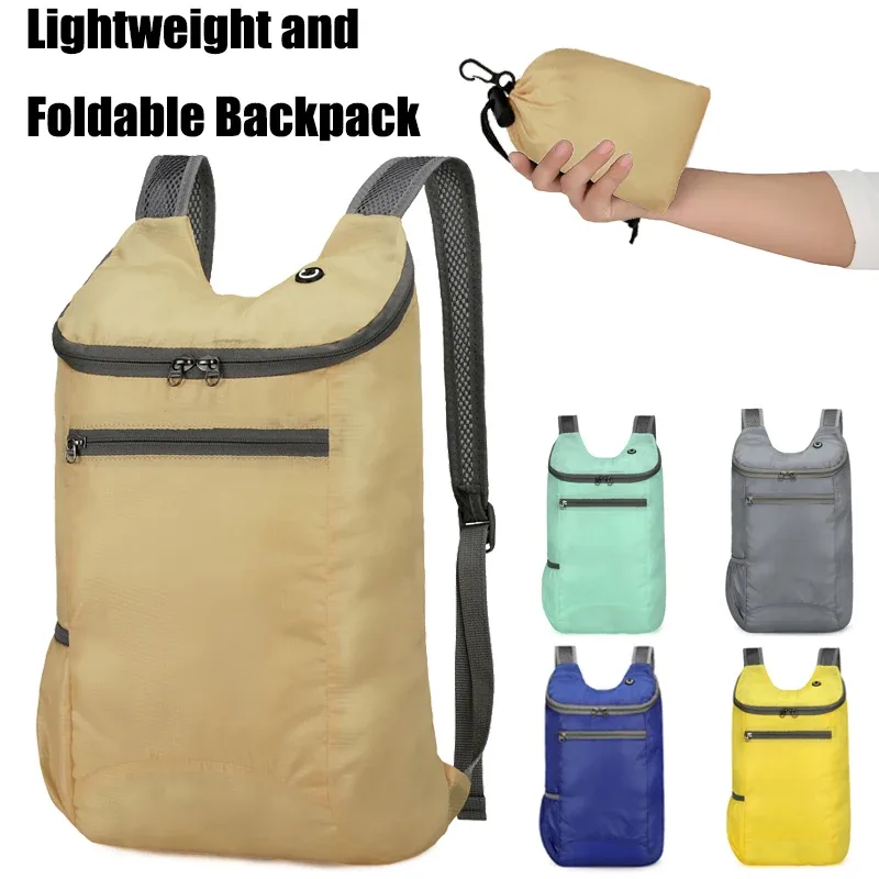 sac à dos de sport de loisirs en plein air, sac pliable, rangement léger, résistant à l'usure, sac à dos de randonnée et de cyclisme