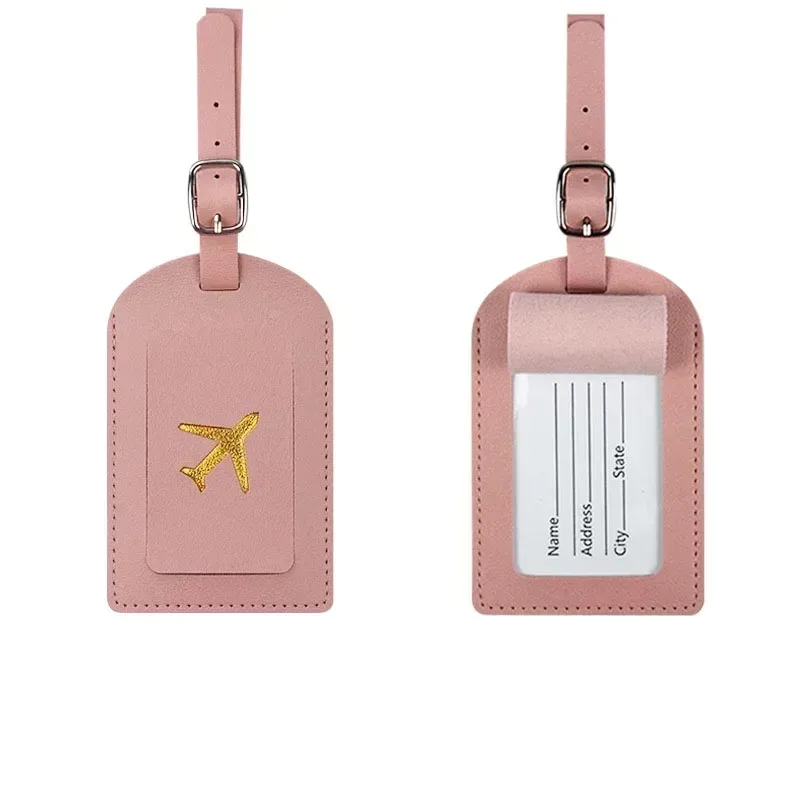 étiquette de bagage en cuir, couverture de passeport, accessoires de sac de valise de voyage, carte d'identité, adresse, porte-nom, étiquette de sac d'embarquement