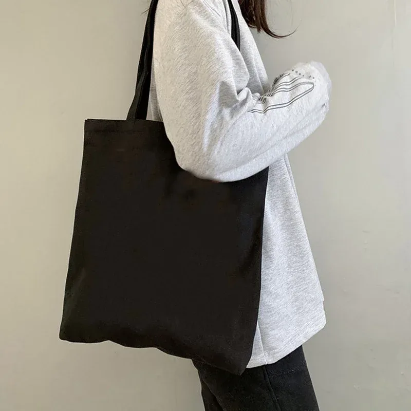 sac à main pour femme avec imprimé de chat de dessin animé, pliable, réutilisable, style harajuku, sac fourre-tout pour étudiants, sac de shopping en toile