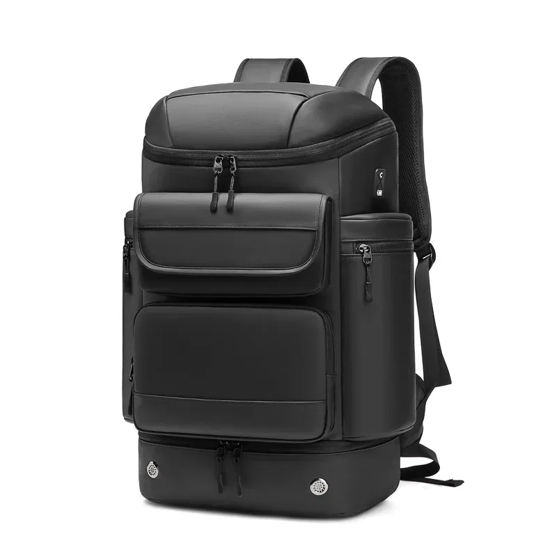 sac à dos de voyage étanche de grande capacité pour hommes, sac d'alpinisme en plein air, sac à dos pour ordinateur portable, sac à dos d'affaires avec sac à chaussures, 50l