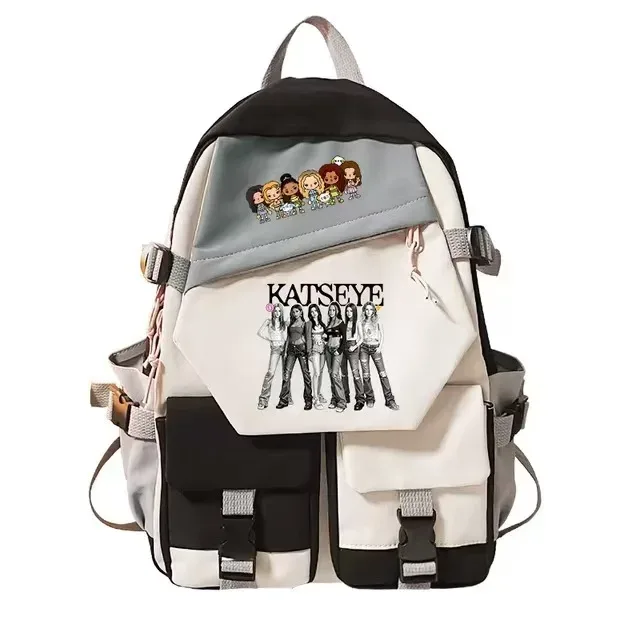 katseye – sac à dos imprimé pour étudiants, sac d'école de grande capacité pour garçons et filles, sac à livres pour femmes, sacs pour ordinateur portable, sac à dos cadeau