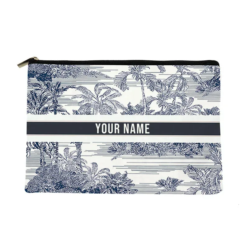 sac de maquillage avec nom personnalisé, cadeau de demoiselle d'honneur, organisateur de cosmétiques de voyage, sac latéral en toile pour dames, trousse à crayons, porte-monnaie de rangement 25