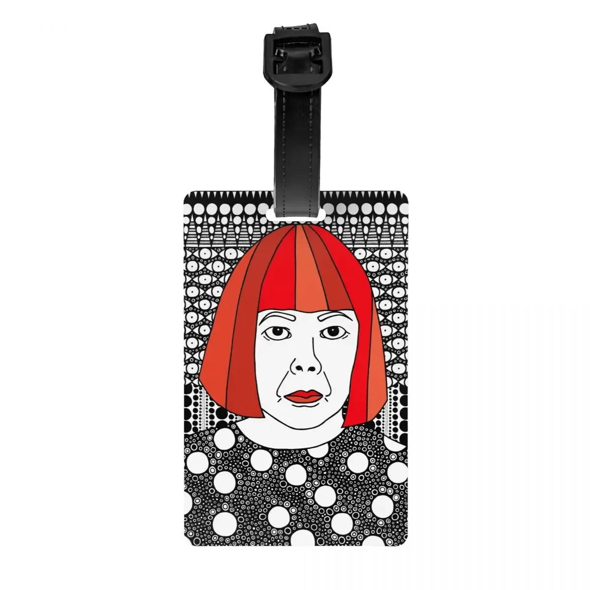 étiquette de bagage personnalisée yayoi kusama, peinture abstraite, protection de la vie privée, étiquettes de bagage, sac de voyage, valise attro