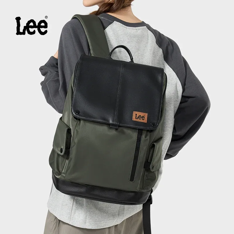 lee nouveau style coréen sac à dos en cuir à rabat femmes hommes grande capacité affaires banlieue voyage sac à dos acheter ordinateur portable école livre sac