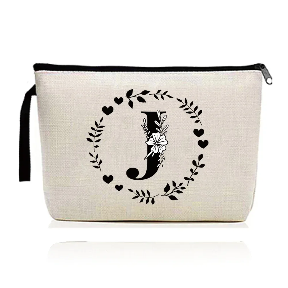 trousse de maquillage pour femmes, trousse à cosmétiques, série d'impression de lettres guirxiété, trousse de voyage, trousse de toilette en poudre, pochette pour dames