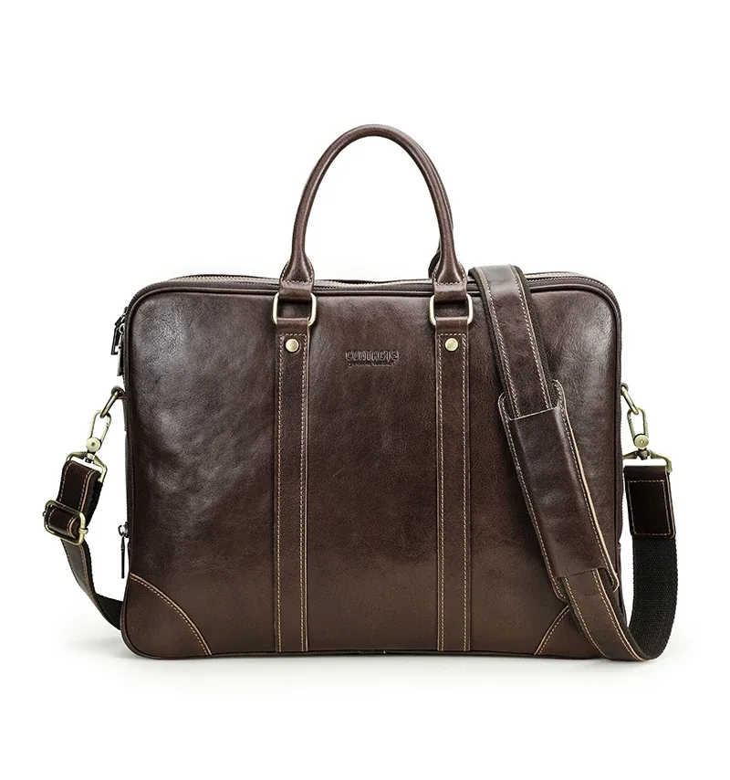 contact's-sac à main en cuir group pour ordinateur portable, sacoche de bureau, pour homme d'affaires, bombes, 16 pouces