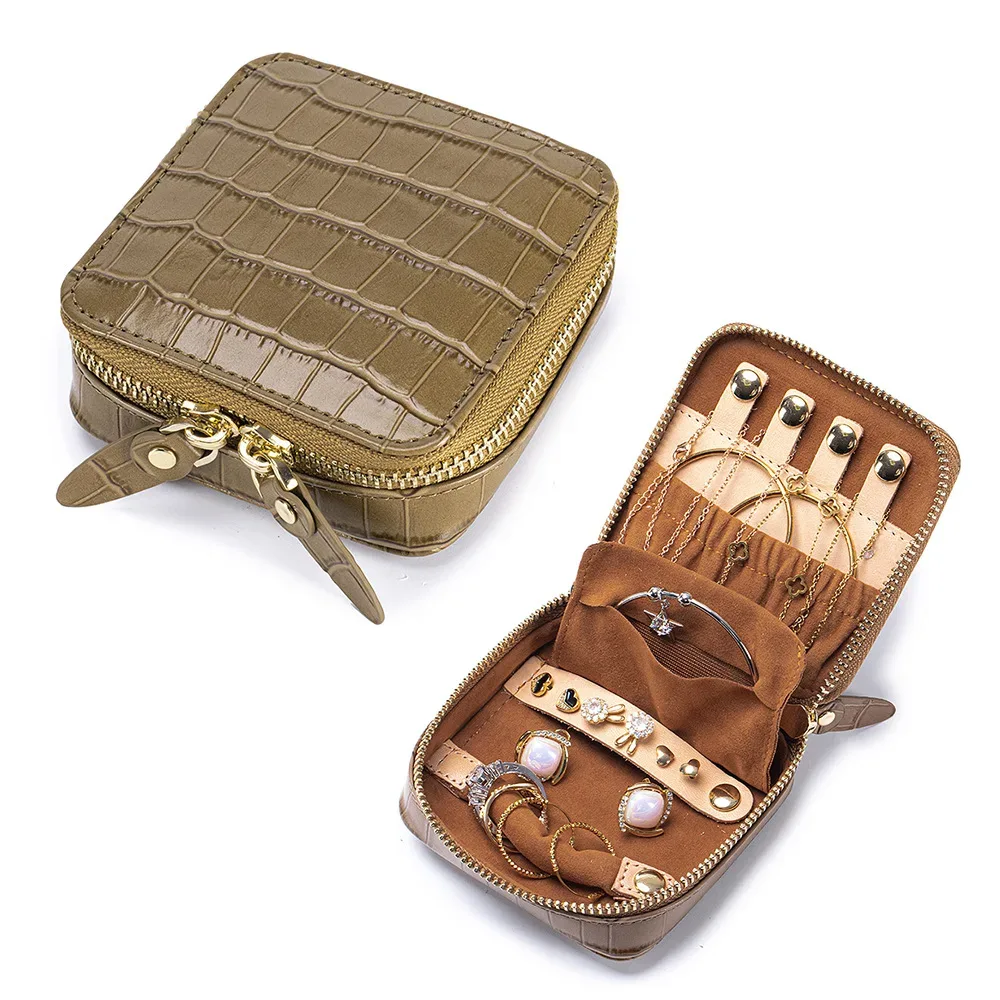 boîte à bijoux en cuir rétro, organisateur de montre, boucles d'oreilles, bagues, colliers, mallette de rangement, cadeau, cercueil à bijoux, joyeros organizador de joyas