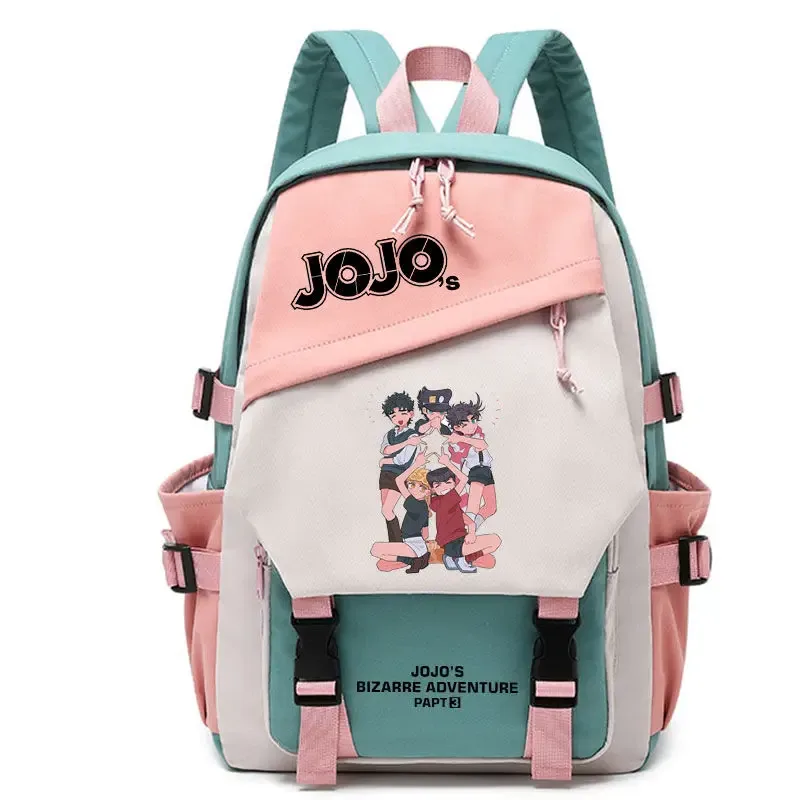 kujō jōtarō anime jojo's bizarre adventure sac à dos étudiant sac d'école toile adolescents sac à dos de voyage en plein air cadeau de mode