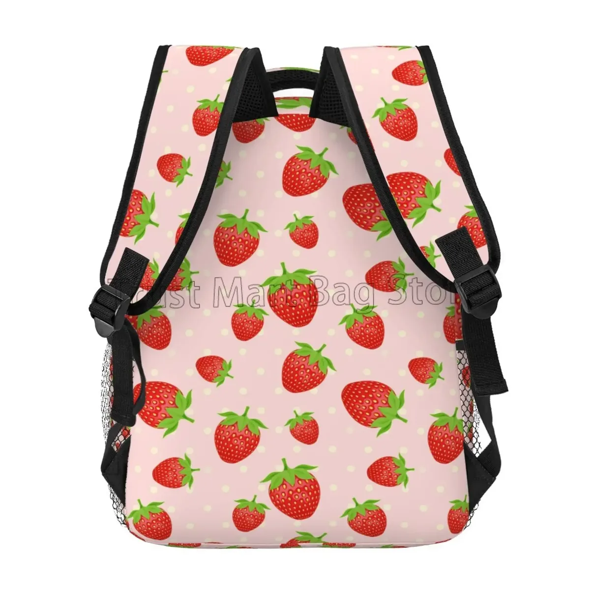 sac à dos pour ordinateur portable fraise pour femmes filles travail scolaire voyage d'affaires sacs à dos d'ordinateur collège bookbag adapté pour ordinateur portable 15.6 pouces