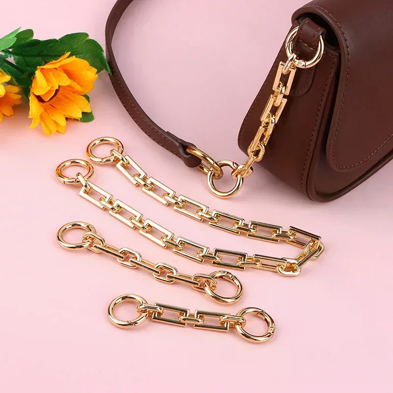 chaîne d'extension de sac à main, bandoulière, sangle de chaîne, boucle de suspension, bricolage, chaîne de remplacement, breloques, accessoires de sac à bandoulière