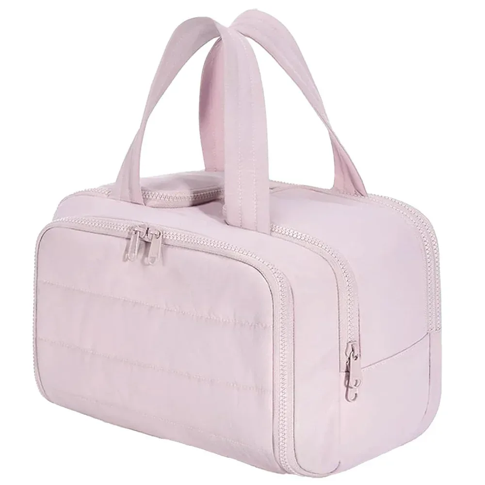 grande trousse de toilette de voyage pour femme, sac de rangement étanche pour maquillage et articles de toilette, avec compartiments pour salle de bain et douche