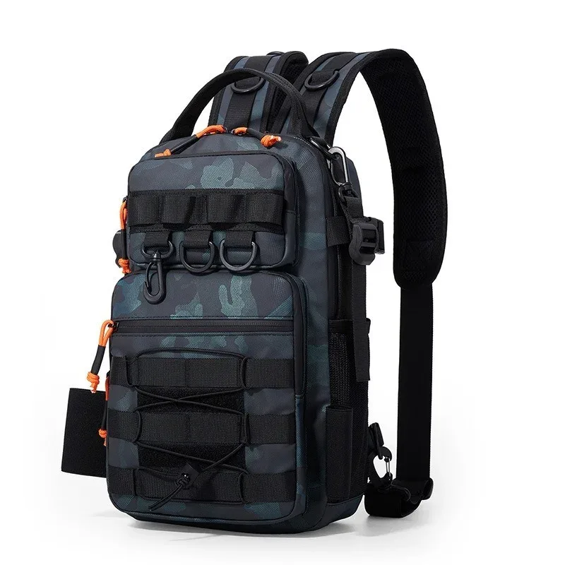 sac à dos de pêche pour hommes, sac de rangement pour matériel de pêche, sac à bandoulière pour leurres avec porte-canne, sac de camping, chasse et randonnée
