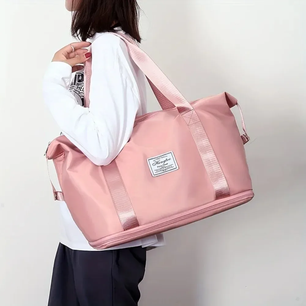 nouvelle mode et loisirs, sac de voyage oxford multifonctionnel pliable, séparation sec/humide, grande capacité, fermeture éclair