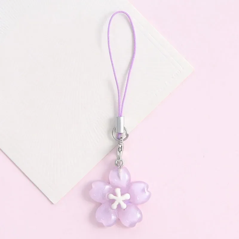 1 pièce, joli porte-bagage en forme de fleur de cerisier, pendentif coloré sakura, petit ornement pour sac, accessoire pour sac à dos, décoration, cadeau pour fille.
