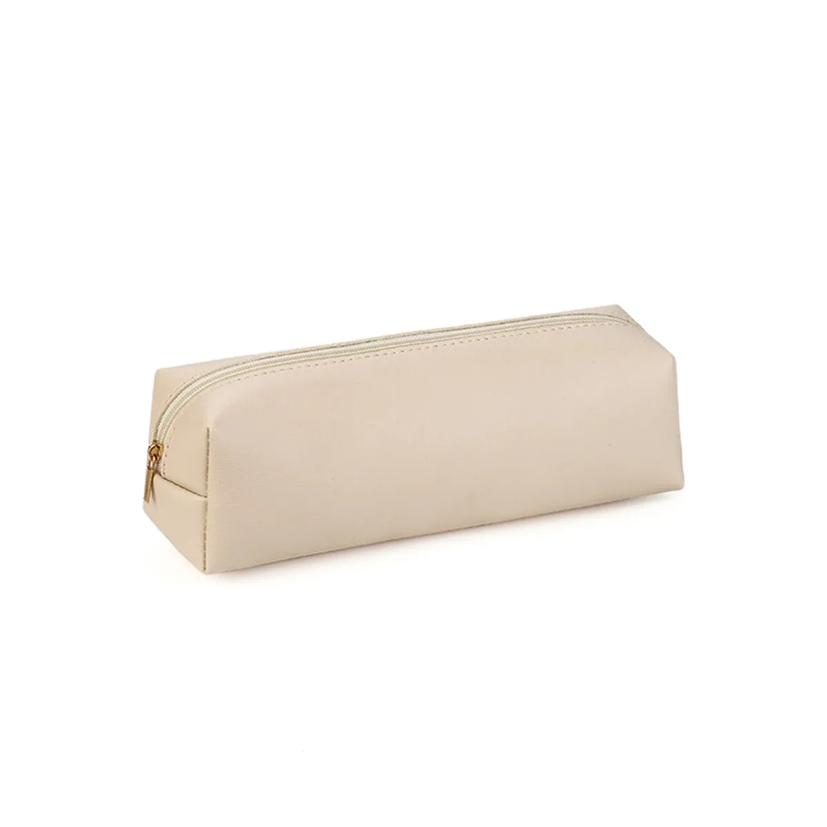 étui à crayons de bureau en cuir pu personnalisé avec initiales, organisateur de pinceaux de maquillage, sac de rangement pour maquillage