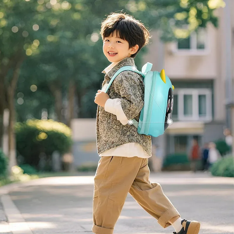 sac à dos scolaire multifonctionnel intelligent, imperméable, à coque rigide, avec animation led de dessin animé pour enfants, garçons et filles