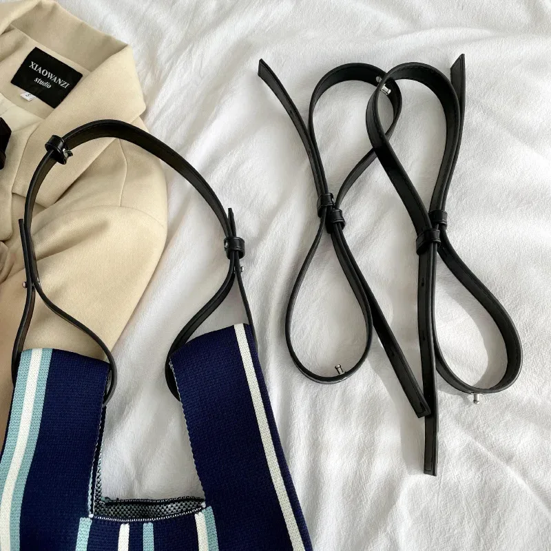 ceinture d'extension de sac à main réglable, conception de niche, ceinture de sac à bandoulière, sangle de sac à main initiée noire, accessoires de sac