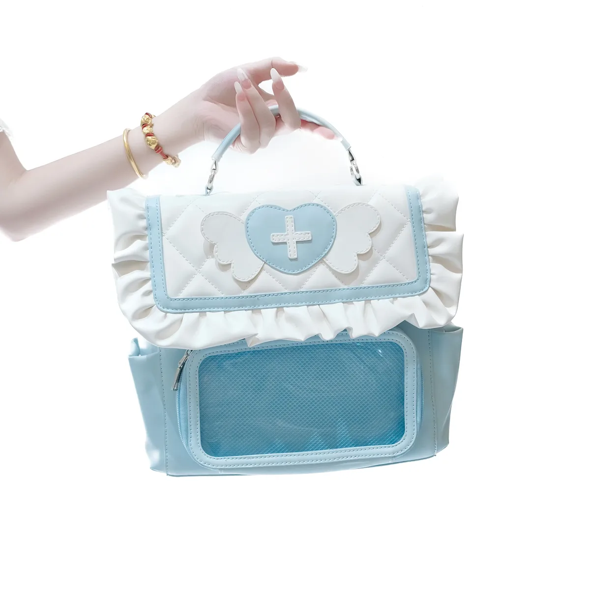 transparent ita mochilas mujer original carré mochila hit couleur design sac multi-fonction sac à dos doux cool sacs pour femme
