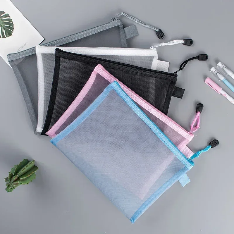 1 pièces femmes maquillage trousse de maquillage organisateur sacs de rangement pochette noir rose bleu gris maille sac cosmétique toilette clair sacs de lavage étui