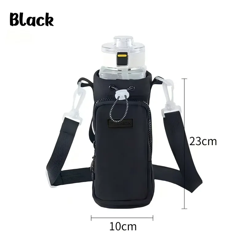 porte-bouteille d'eau unisexe avec sangle, sac isotherme pour bouteille d'eau avec poche pour téléphone, sac bandoulière pour bouteille d'eau