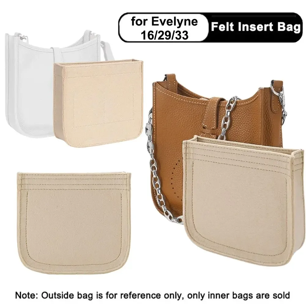 Organisateur de sac multi-poches pour Evelyne 16/29/33, sac intérieur, sac de rangement, sac à main en feutre, sac d'insertion, sac de doublure de sac à main