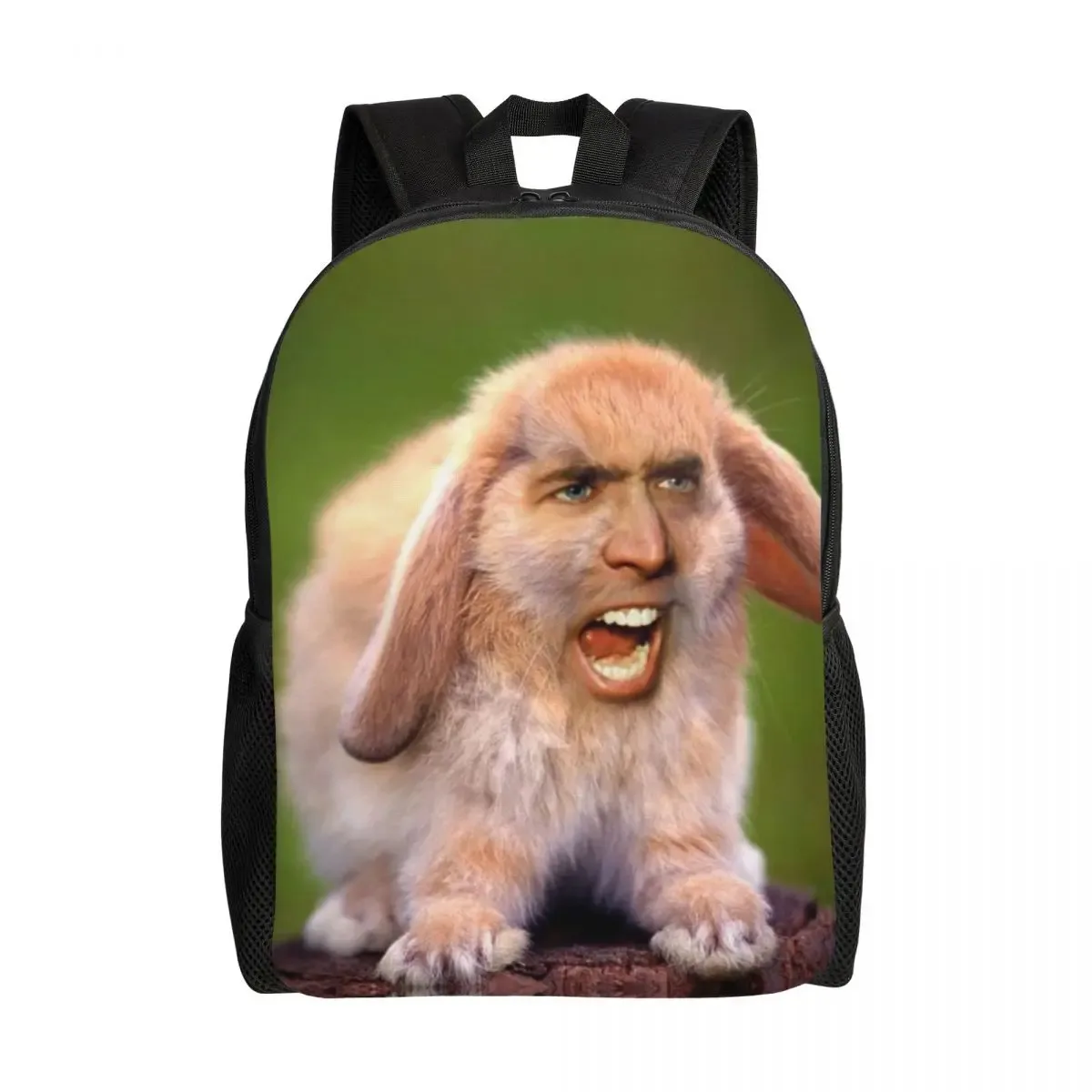 sac à dos personnalisé pour ordinateur portable nicolas cage meme, sac à livres de base pour femmes et hommes, sacs amusants pour étudiants