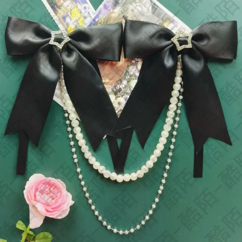 ita sac arc accessoires école sac à dos noir et blanc dentelle sac chaîne lolita accessoires bricolage pendentif accessoires