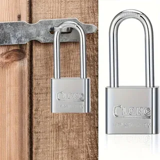 Cadenas en métal robuste, étanche et antirouille, avec longue anse et clés, antivol pour entrepôt, salle de sport, 1 pièce