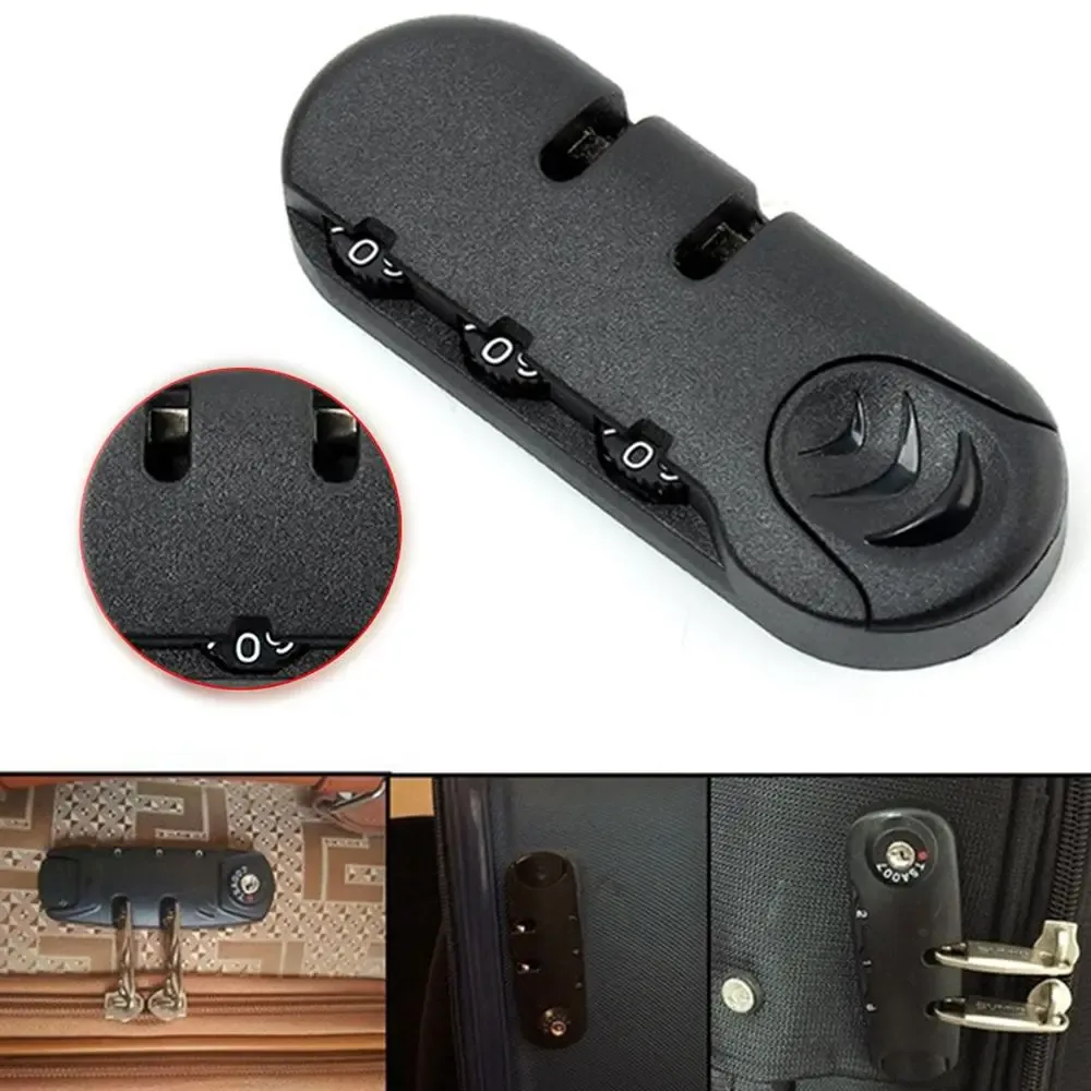serrure fixe à 3 chiffres, antivol, accessoires de sac, cadenas à combinaison, valise à bagages, serrure à cod