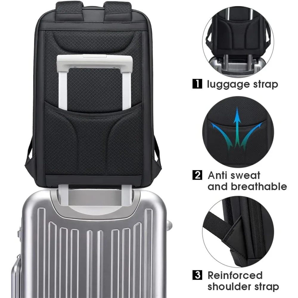 bange affaires sacs à dos ordinateur portable 15.6 pouces multifonctionnel étanche grande capacité travail quotidien mâle sac à dos sac d'école mochila