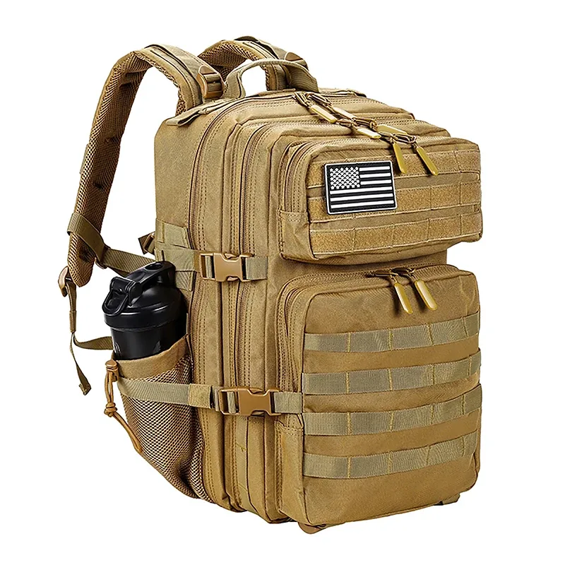 sacs à dos tactiques d'extérieur 45l, sac de sport d'athlète de grande capacité pour fitness, sport, entraînement, randonnée, avec porte-bouteille
