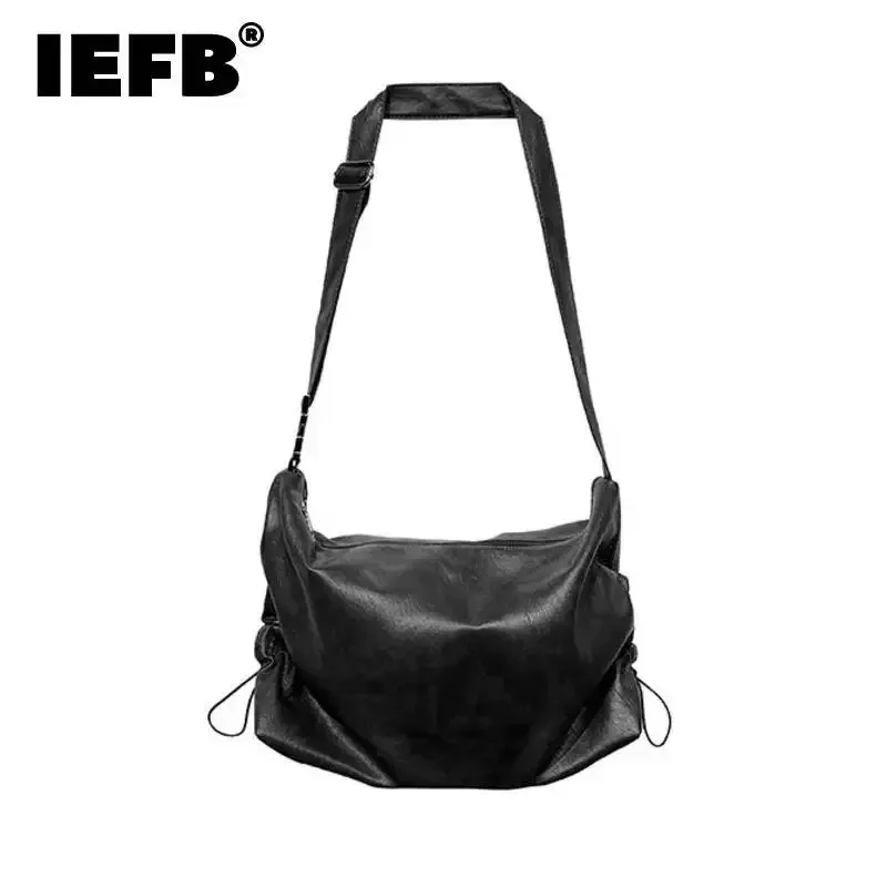 IEFB coréen polyvalent grande capacité couleur unie casual hommes sac à bandoulière 2026 printemps nouvelle marée 9X2081
