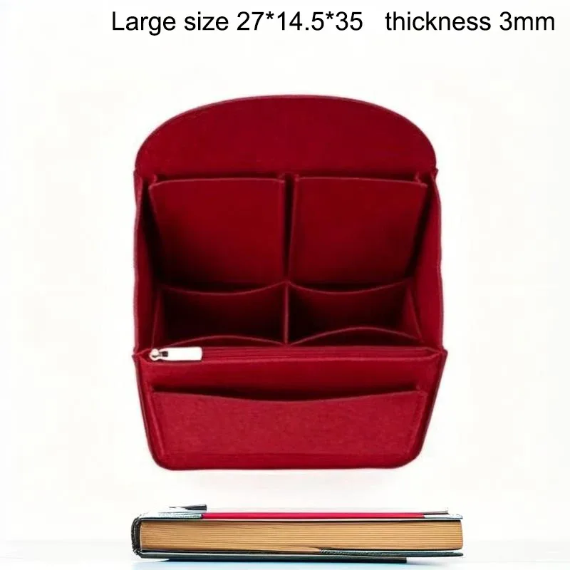 organisateur de sac à dos en feutre, insert multi-compartiments, doublure de sac, grande capacité, séparateur léger pour le voyage, l'école et le rangement