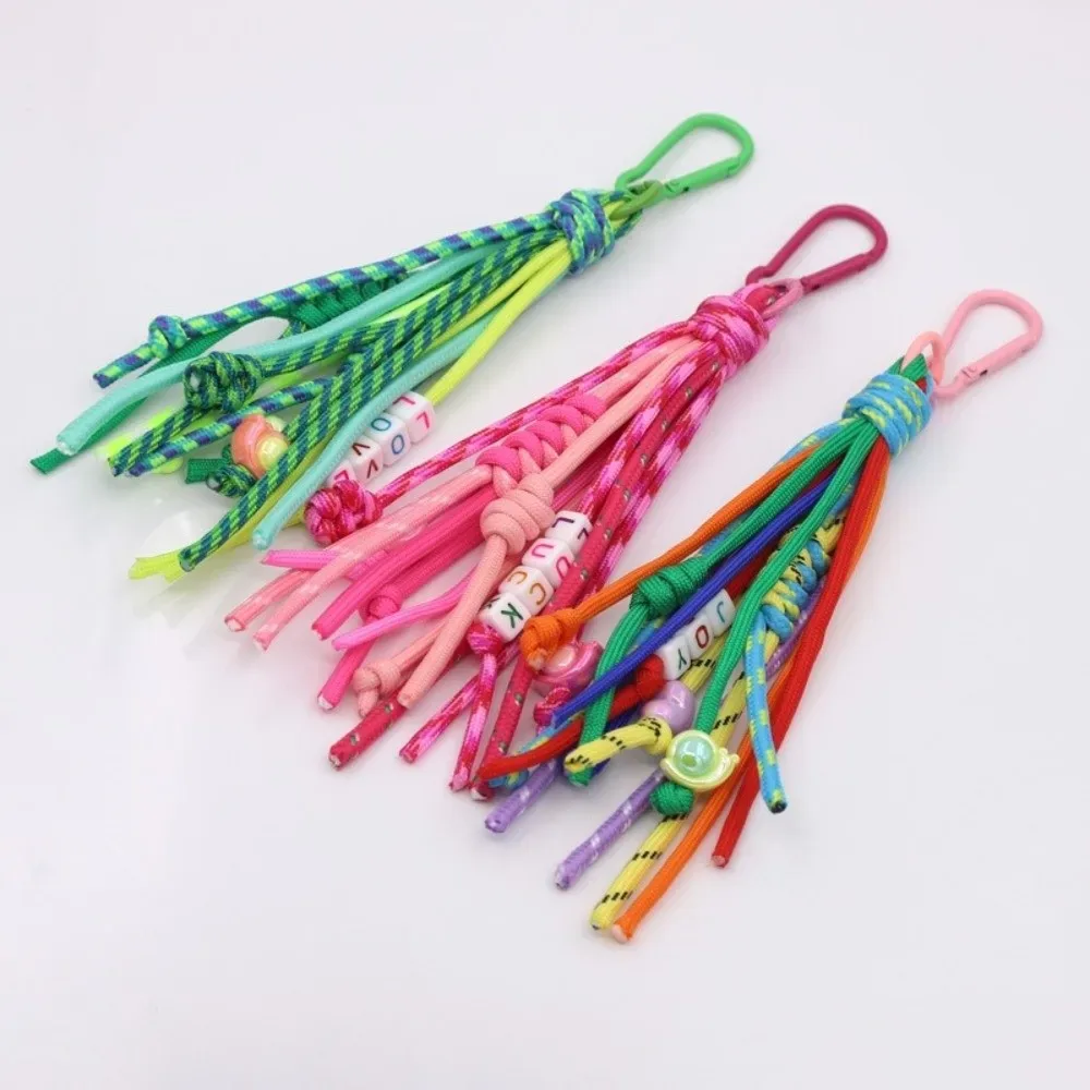 Breloques de sac colorées, Style bohémien, bijoux faits à la main, pendentif tressé, porte-clés, décoration de sac à dos, nouvelle collection