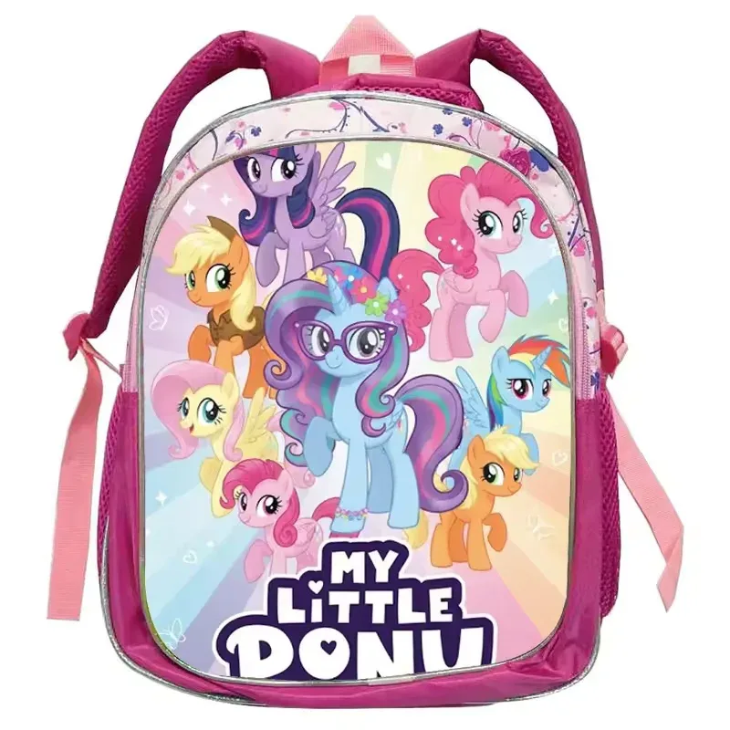 sac à dos rose my little pony rainbow equestria, cartable de maternelle, sac à double épaule, sac de voyage en cuir, cadeaux
