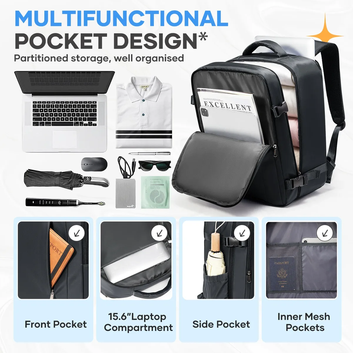 sac de cabine ryanair 40x30x20 - nouveau sac à dos de voyage easyjet, sac à dos pour bagages à main pour usage occasionnel, sac à dos pour ordinateur portable pour homme