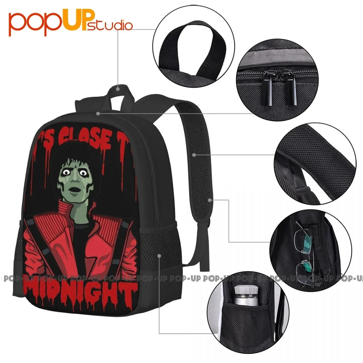 zombie michael thriller mj michael jackson sac à dos grande capacité sac de plage vintage sac de gymnaste vêtements sacs à dos