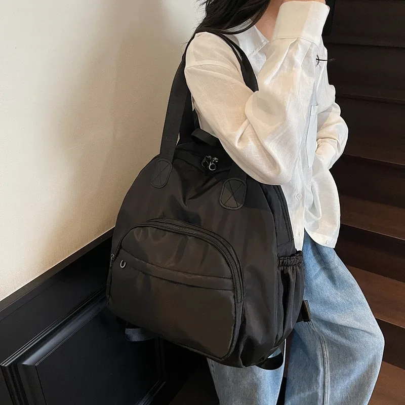 sac à dos de voyage en nylon pour femme, léger, antivol, multi-poches, sac à dos pour ordinateur portable, sac à dos scolaire pour l'université