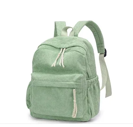 cartable personnalisé 2025 nouvelle mode velours côtelé fermeture éclair lisse nom unique personnalisé grande capacité sac à dos de voyage sac à dos de randonnée