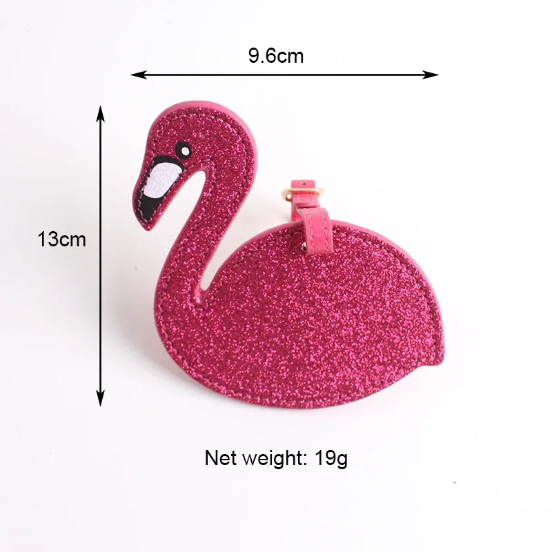étiquette de bagage créative au design flamant rose, pour voyage, style moderne, accessoires de bagages de haute qualité, étiquette de valise d'embarquement, 1 pièce
