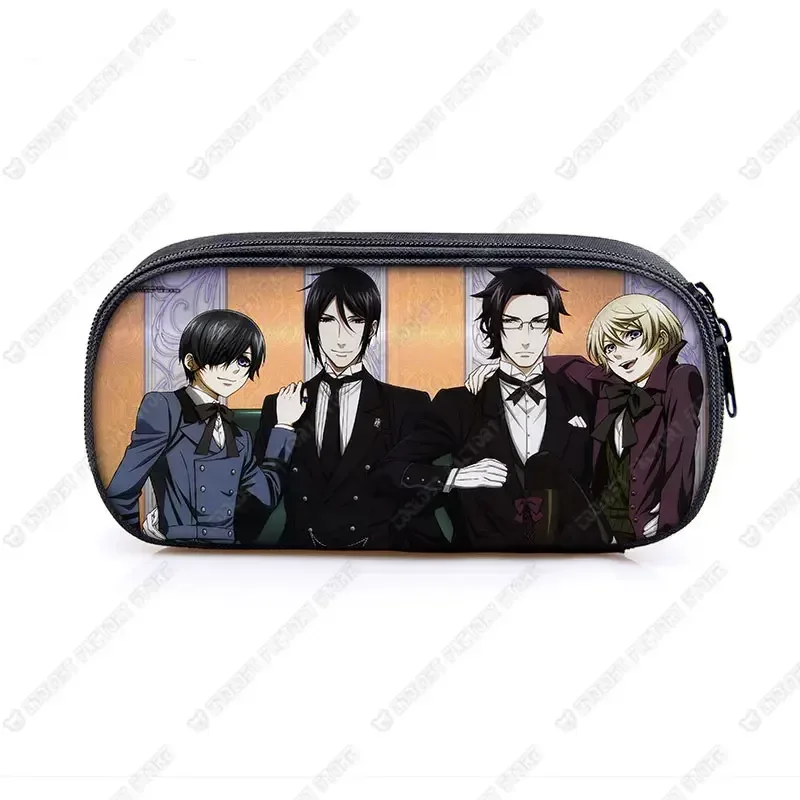 trousse à cosmétiques anime black butler, sac à crayons, sacs de papeterie pour garçons et filles, porte-crayons pour enfants, fournitures scolaires