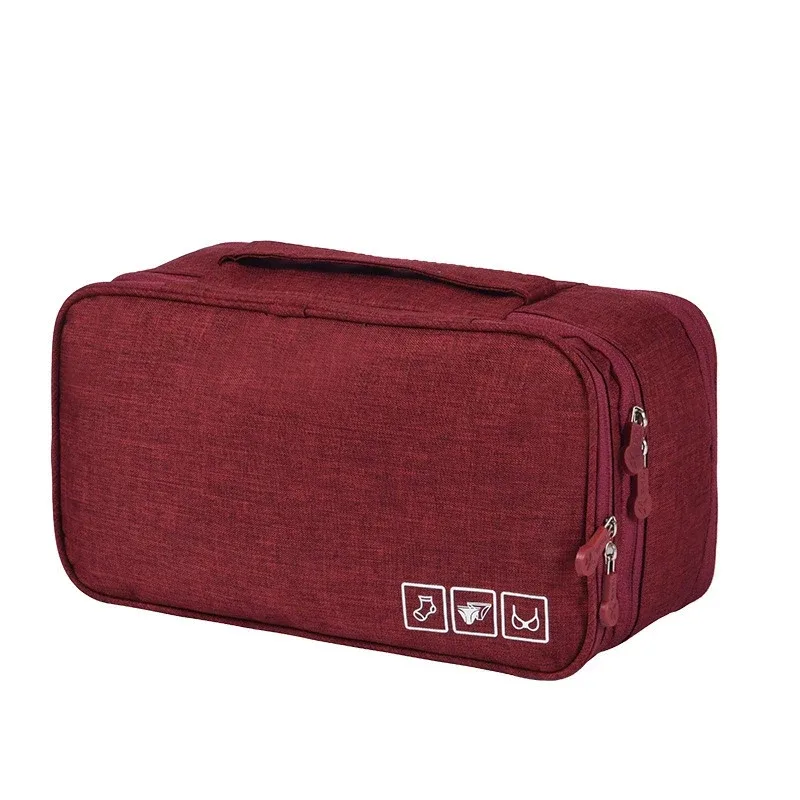 organisateur de sous-vêtements de voyage portable – pliable – sac de rangement à fermeture éclair pour soutiens-gorge, chaussettes et sous-vêtements – organisateur de valise compact