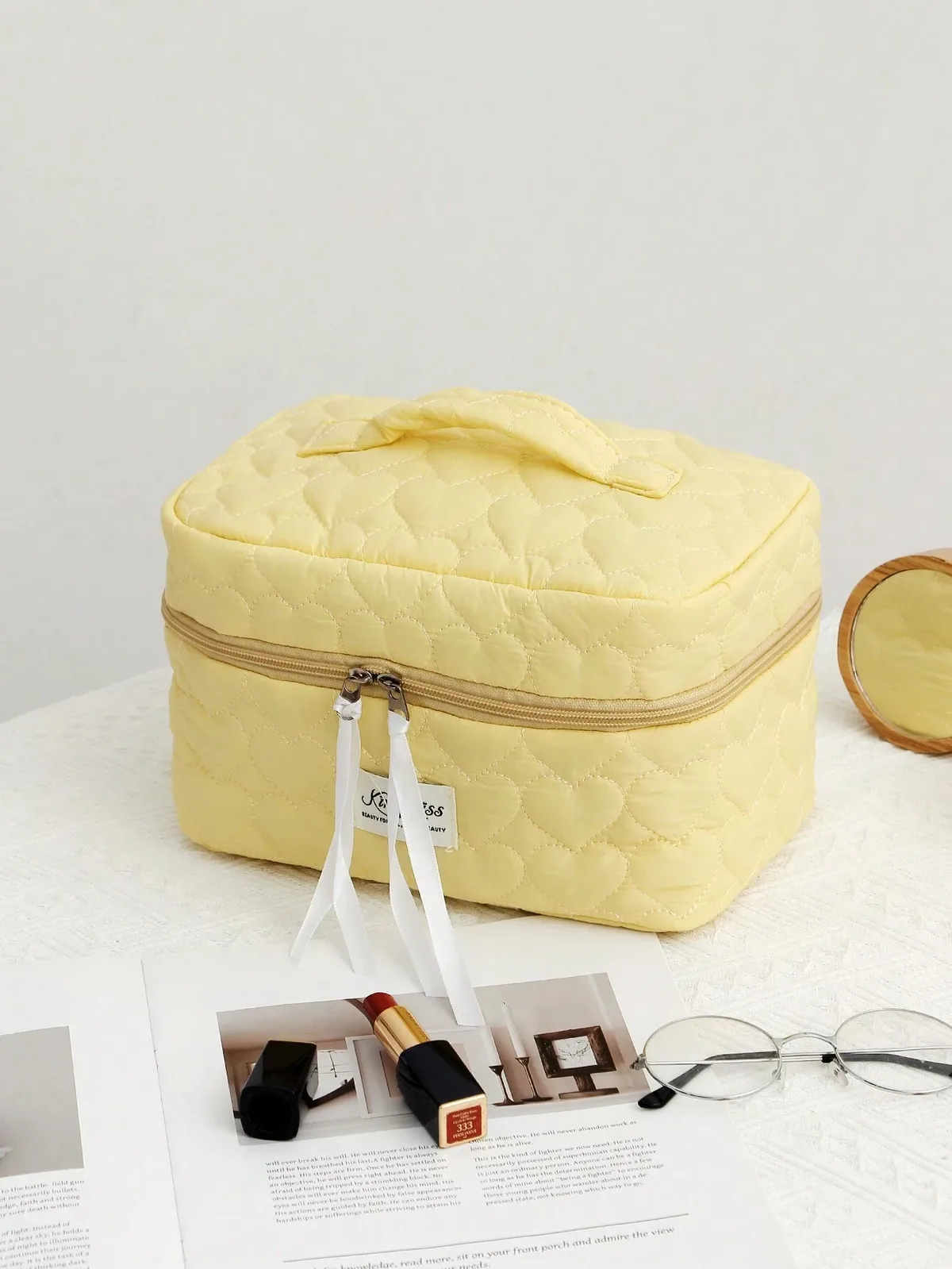 trousse de maquillage douce en forme de cœur, sac à cosmétiques décontracté, cubes d'emballage portables de vacances, voyage pour femmes, cadeau de printemps et d'été, sac de soins de la peau
