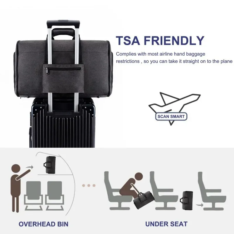 sac de rangement multifonctionnel de grande capacité pour hommes, sac de voyage d'affaires étanche, sac de rangement portable à bandoulière pour vêtements et costumes, 2025